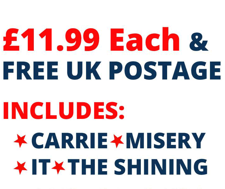 Stephen King 4 Card Set £11.99 Includes Carrie, It, The Shining, Misery Cards 